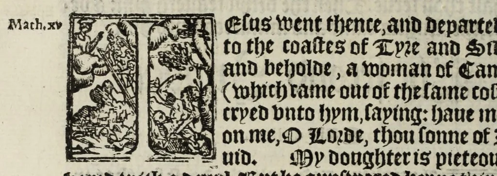 An illustration from The boke of common prayer and administracion of the sacramentes and other rites and ceremonies in the Churche of Englande, 1552, leaf 100