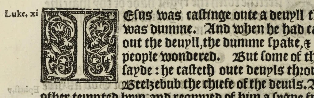 An illustration from The boke of common prayer and administracion of the sacramentes and other rites and ceremonies in the Churche of Englande, 1552, leaf 102