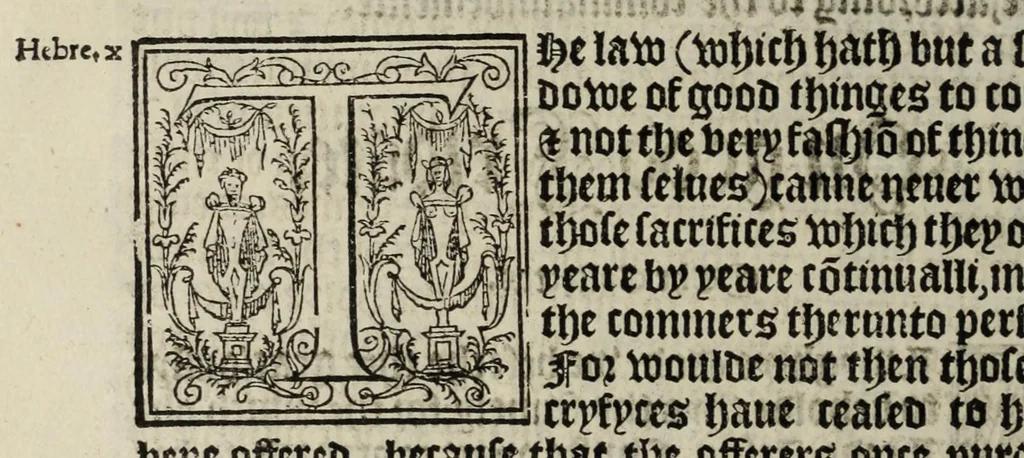 An illustration from The boke of common prayer and administracion of the sacramentes and other rites and ceremonies in the Churche of Englande, 1552, leaf 136