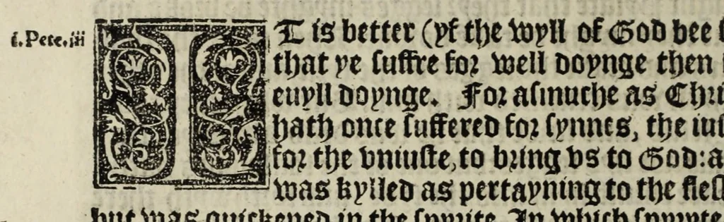 An illustration from The boke of common prayer and administracion of the sacramentes and other rites and ceremonies in the Churche of Englande, 1552, leaf 144