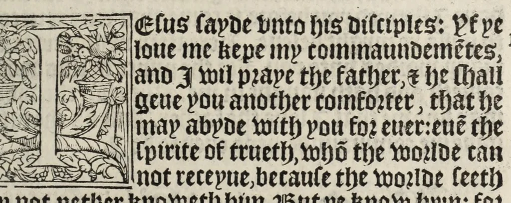 An illustration from The boke of common prayer and administracion of the sacramentes and other rites and ceremonies in the Churche of Englande, 1552, leaf 165