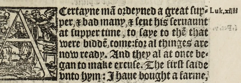 An illustration from The boke of common prayer and administracion of the sacramentes and other rites and ceremonies in the Churche of Englande, 1552, leaf 175