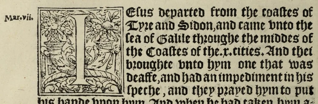 An illustration from The boke of common prayer and administracion of the sacramentes and other rites and ceremonies in the Churche of Englande, 1552, leaf 192