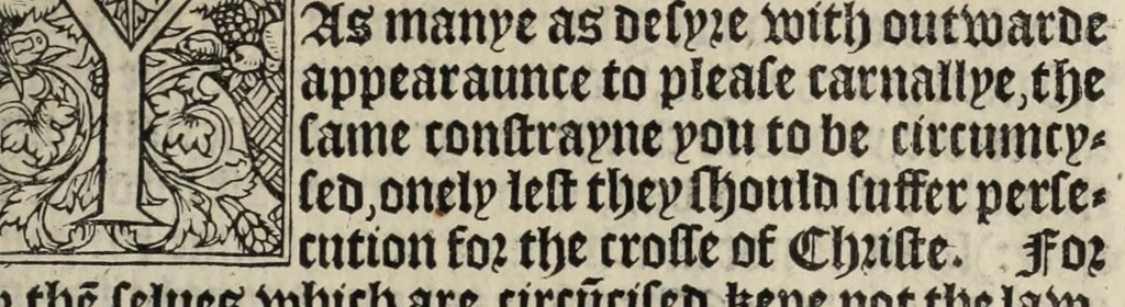 An illustration from The boke of common prayer and administracion of the sacramentes and other rites and ceremonies in the Churche of Englande, 1552, leaf 197