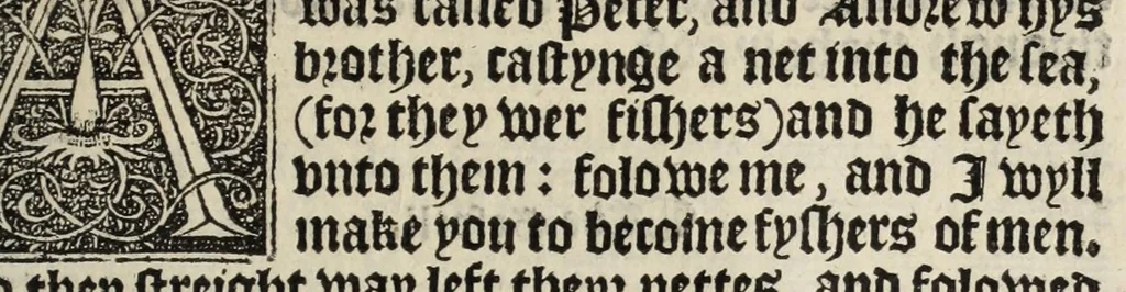 An illustration from The boke of common prayer and administracion of the sacramentes and other rites and ceremonies in the Churche of Englande, 1552, leaf 217