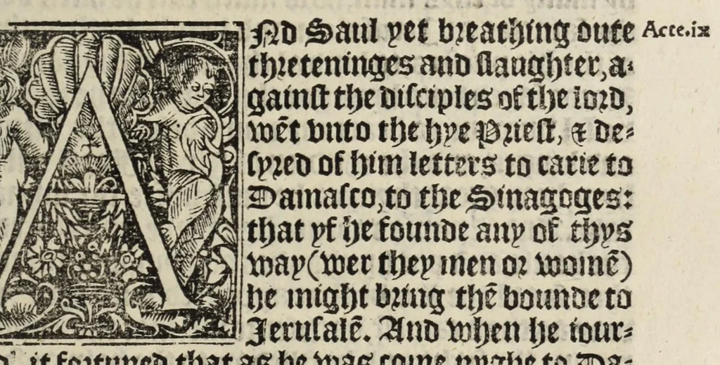 An illustration from The boke of common prayer and administracion of the sacramentes and other rites and ceremonies in the Churche of Englande, 1552, leaf 219