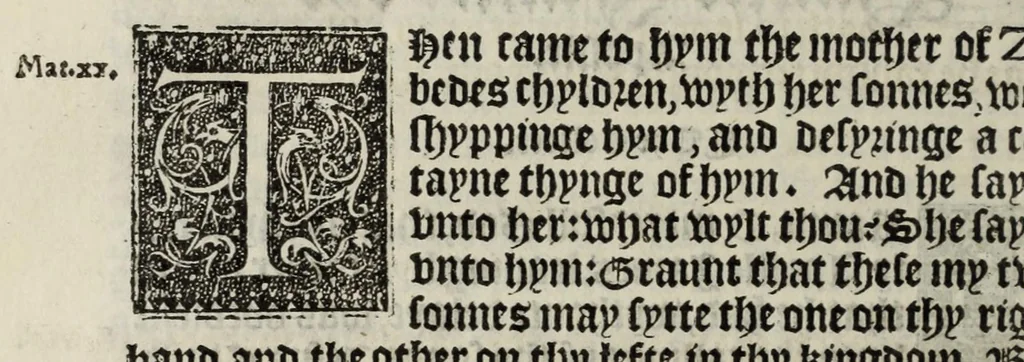 An illustration from The boke of common prayer and administracion of the sacramentes and other rites and ceremonies in the Churche of Englande, 1552, leaf 238