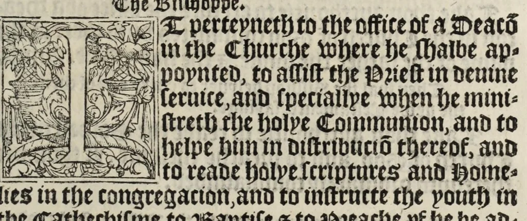 An illustration from The boke of common prayer and administracion of the sacramentes and other rites and ceremonies in the Churche of Englande, 1552, leaf 347