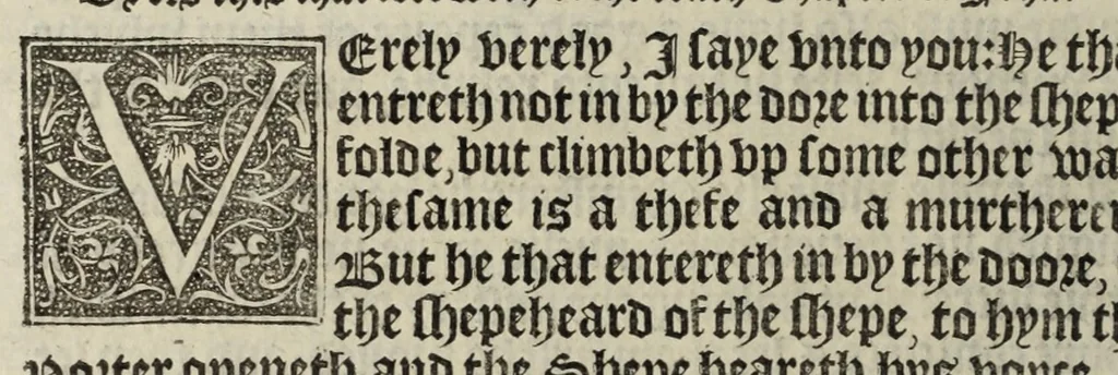 An illustration from The boke of common prayer and administracion of the sacramentes and other rites and ceremonies in the Churche of Englande, 1552, leaf 352