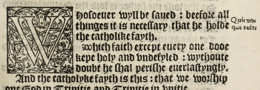 An illustration from The boke of common prayer and administracion of the sacramentes and other rites and ceremonies in the Churche of Englande, 1552, leaf 51