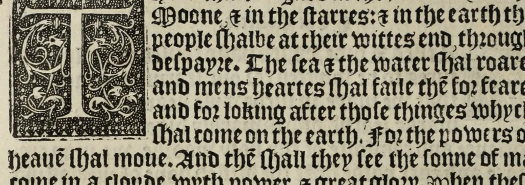 An illustration from The boke of common prayer and administracion of the sacramentes and other rites and ceremonies in the Churche of Englande, 1552, leaf 68