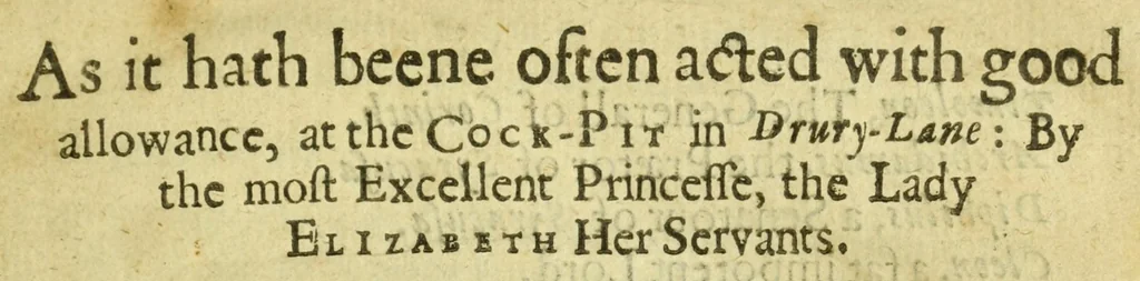 An illustration from The bond-man : an ancient storie, as it hath beene often acted with good allowance at the Cock-Pit in Drury-Lane, by the Most Excellent Princesse, the Lady Elizabeth Her Servants, 1638, leaf 7