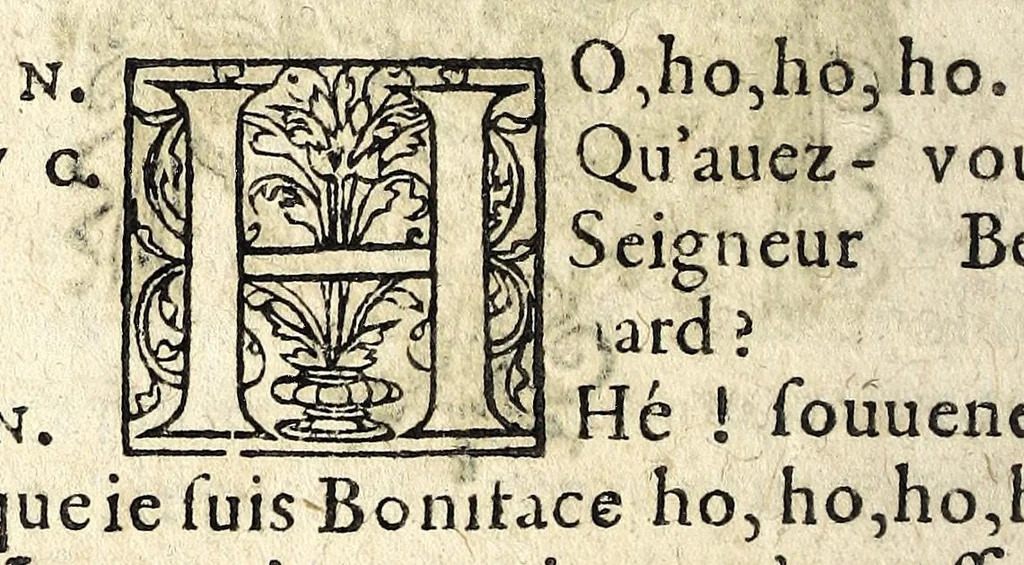 An illustration from Boniface, et le pedant : comedie en prose, 1633, leaf 156