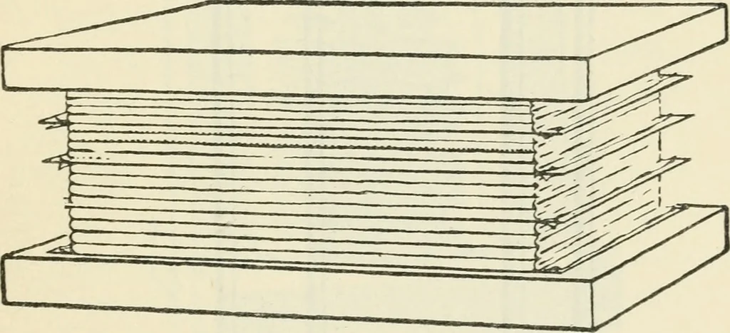 An illustration from Bookbinding, and the care of books : a text-book for bookbinders and librarians, 1911, leaf 90