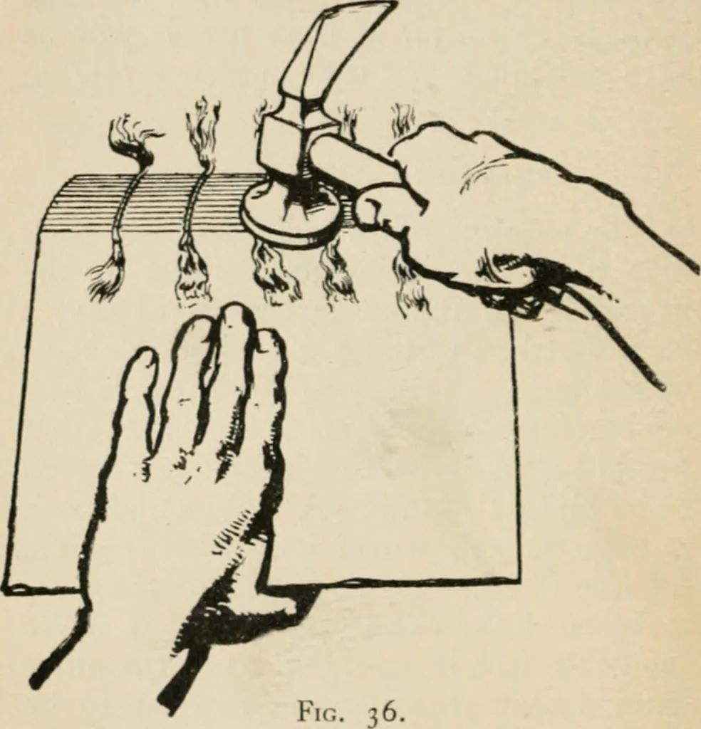 An illustration from Bookbinding, and the care of books; a handbook for amateurs, bookbinders & librarians, 1901, leaf 123
