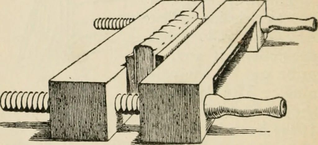 An illustration from Bookbinding, and the care of books; a handbook for amateurs, bookbinders & librarians, 1901, leaf 199
