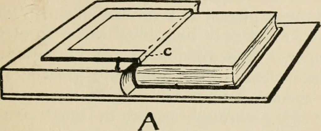 An illustration from Bookbinding, and the care of books; a handbook for amateurs, bookbinders & librarians, 1901, leaf 260