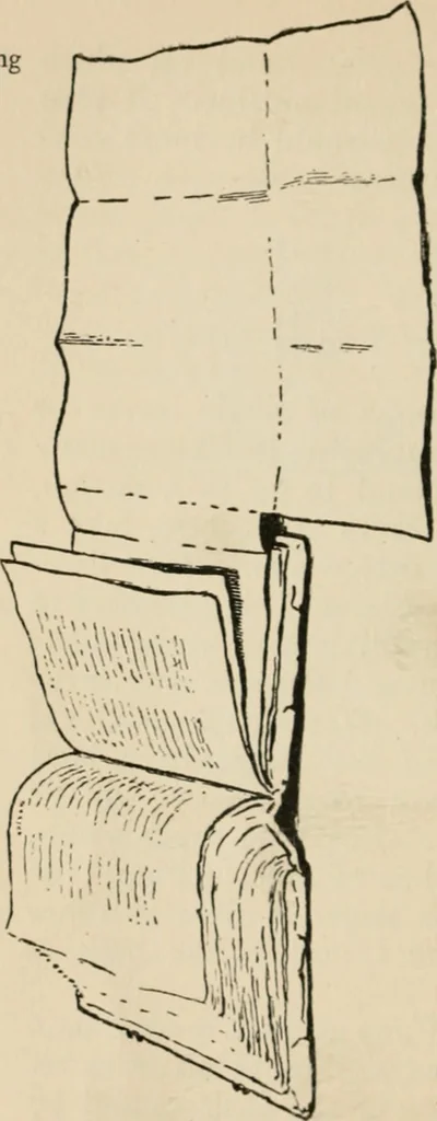 An illustration from Bookbinding, and the care of books; a handbook for amateurs, bookbinders & librarians, 1901, leaf 65