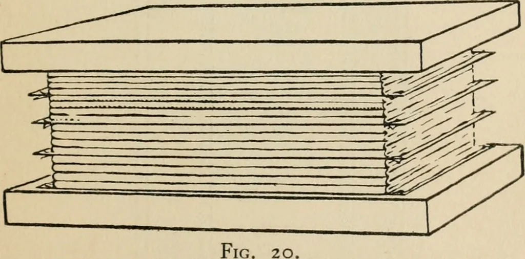 An illustration from Bookbinding, and the care of books; a handbook for amateurs, bookbinders & librarians, 1901, leaf 92