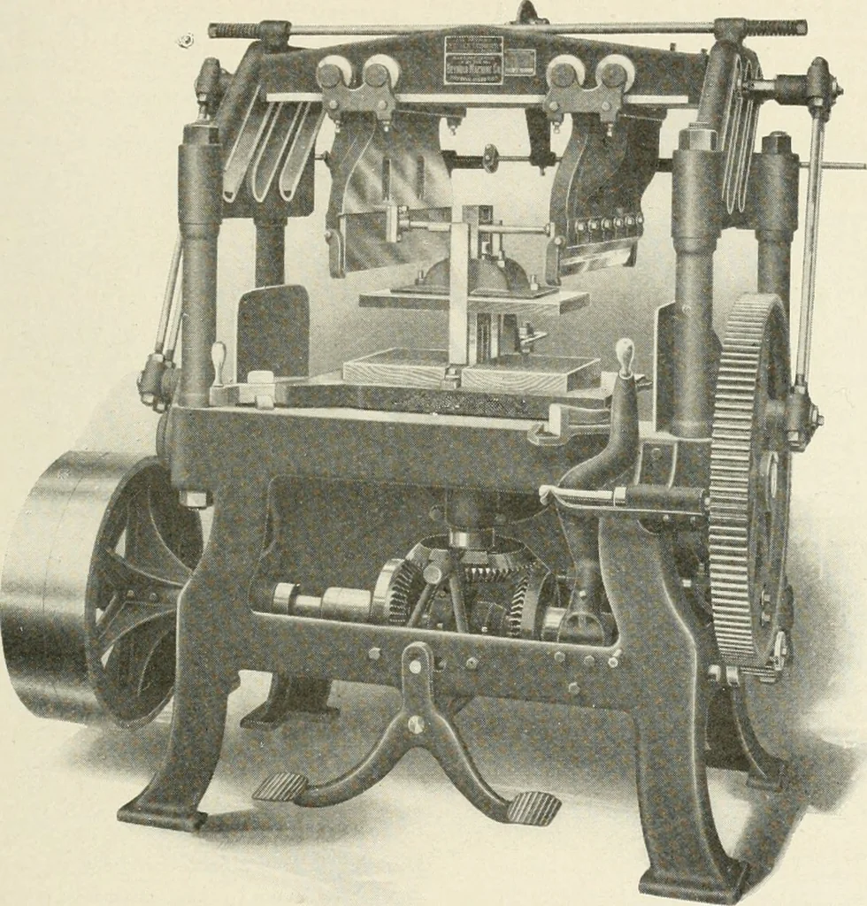 An illustration from Bookbinding and its auxiliary branches, 1914, leaf 100