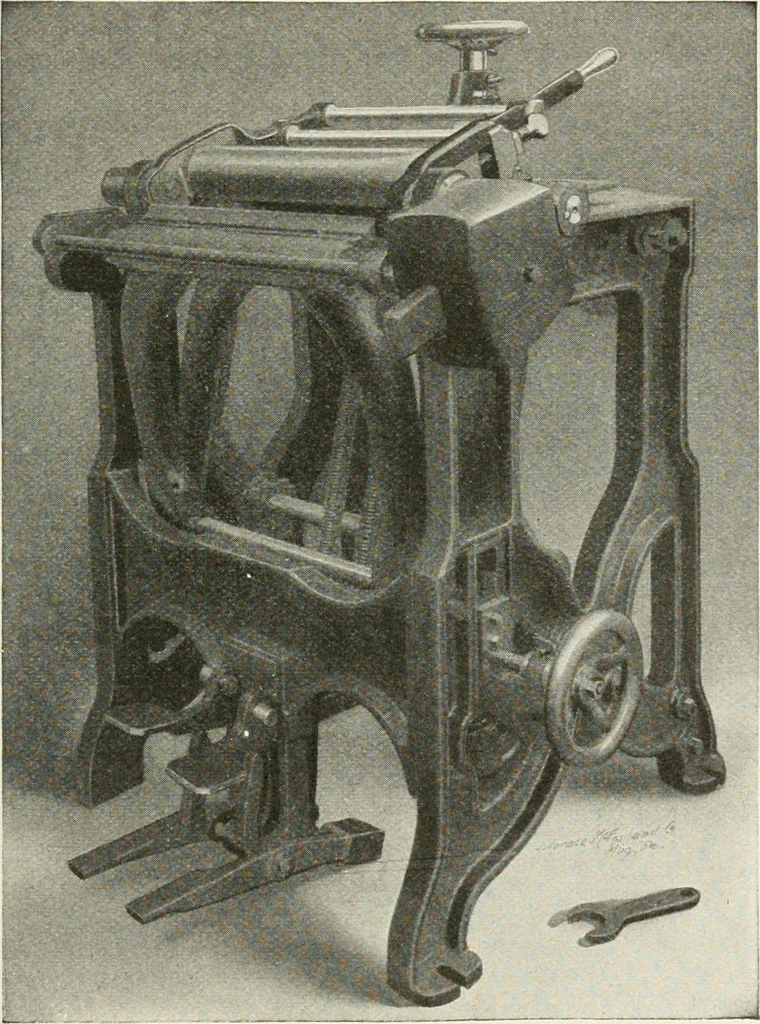 An illustration from Bookbinding and its auxiliary branches, 1914, leaf 120