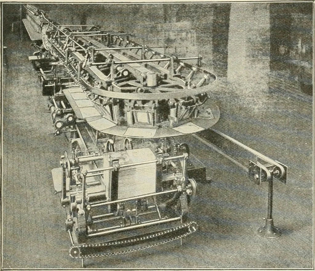 An illustration from Bookbinding and its auxiliary branches, 1914, leaf 58