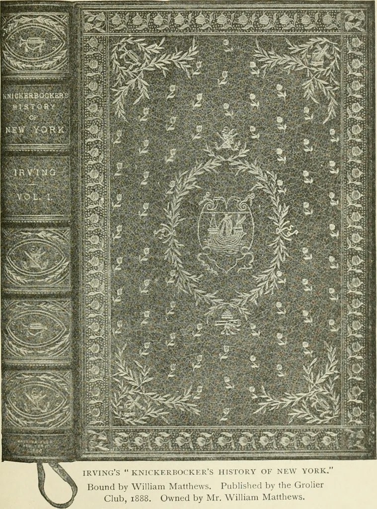 An illustration from Bookbindings old and new; notes of a book-lover, with an account of the Grolier Club of New York;, 1895, leaf 166