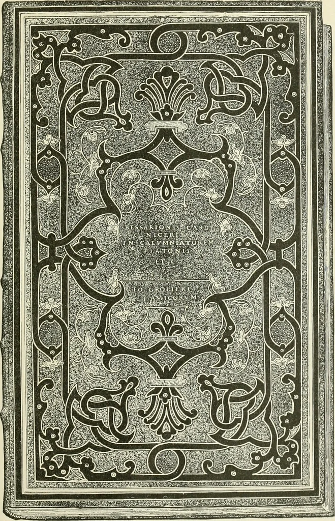 An illustration from Bookbindings old and new; notes of a book-lover, with an account of the Grolier Club of New York;, 1895, leaf 32