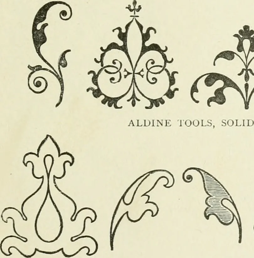 An illustration from Bookbindings old and new; notes of a book-lover, with an account of the Grolier Club of New York;, 1895, leaf 50