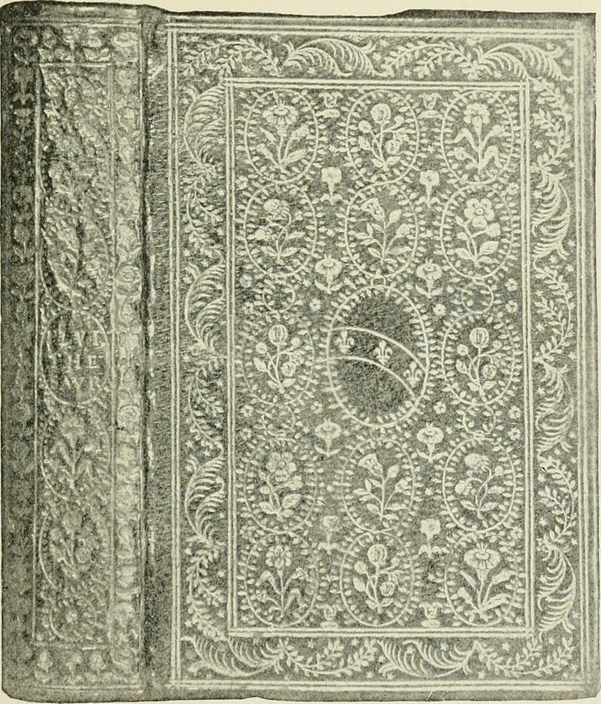 An illustration from Bookbindings old and new; notes of a book-lover, with an account of the Grolier Club of New York;, 1895, leaf 76