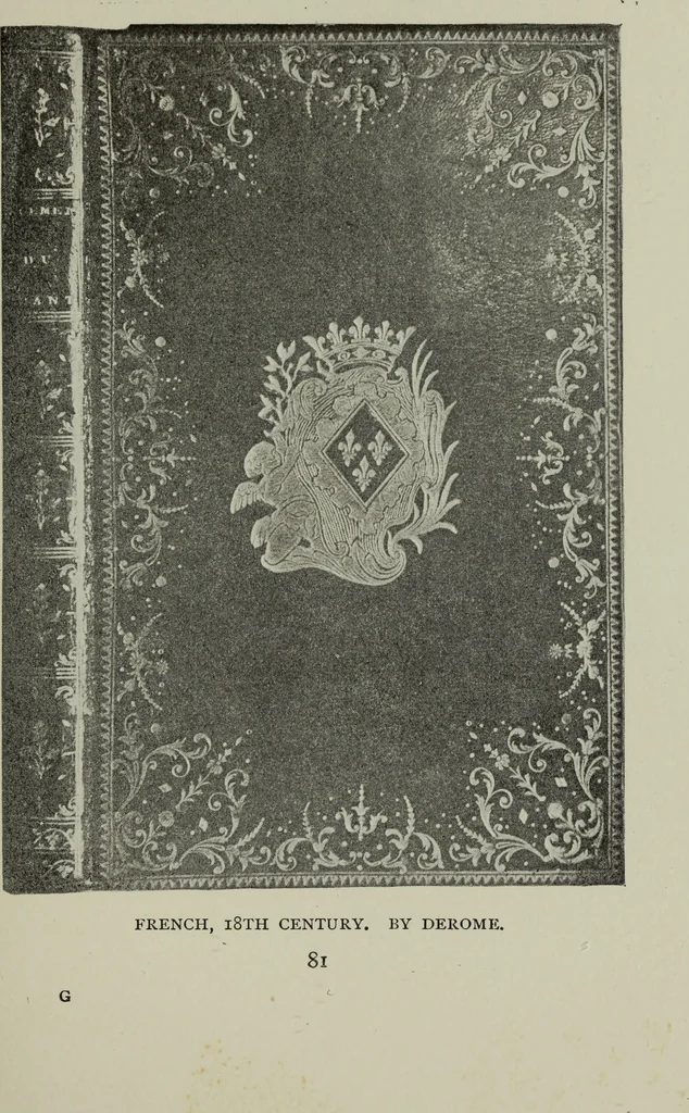 An illustration from Bookbindings old and new : notes of a book-lover, with account of the Grolier club of New York, 1896, leaf 100