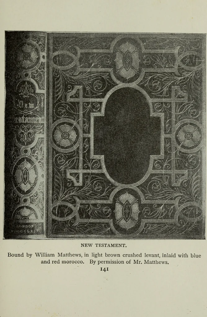 An illustration from Bookbindings old and new : notes of a book-lover, with account of the Grolier club of New York, 1896, leaf 160