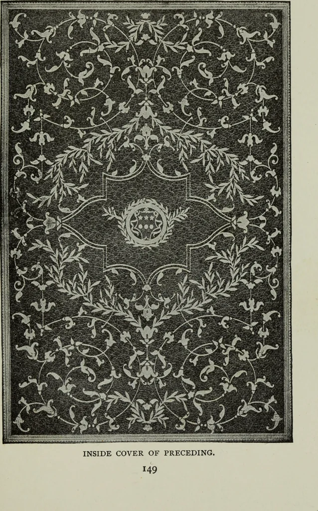 An illustration from Bookbindings old and new : notes of a book-lover, with account of the Grolier club of New York, 1896, leaf 168