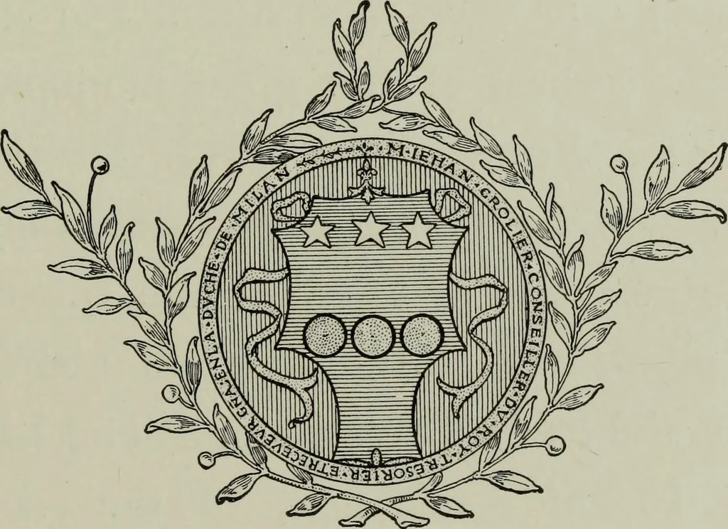 An illustration from Bookbindings old and new : notes of a book-lover, with account of the Grolier club of New York, 1896, leaf 314