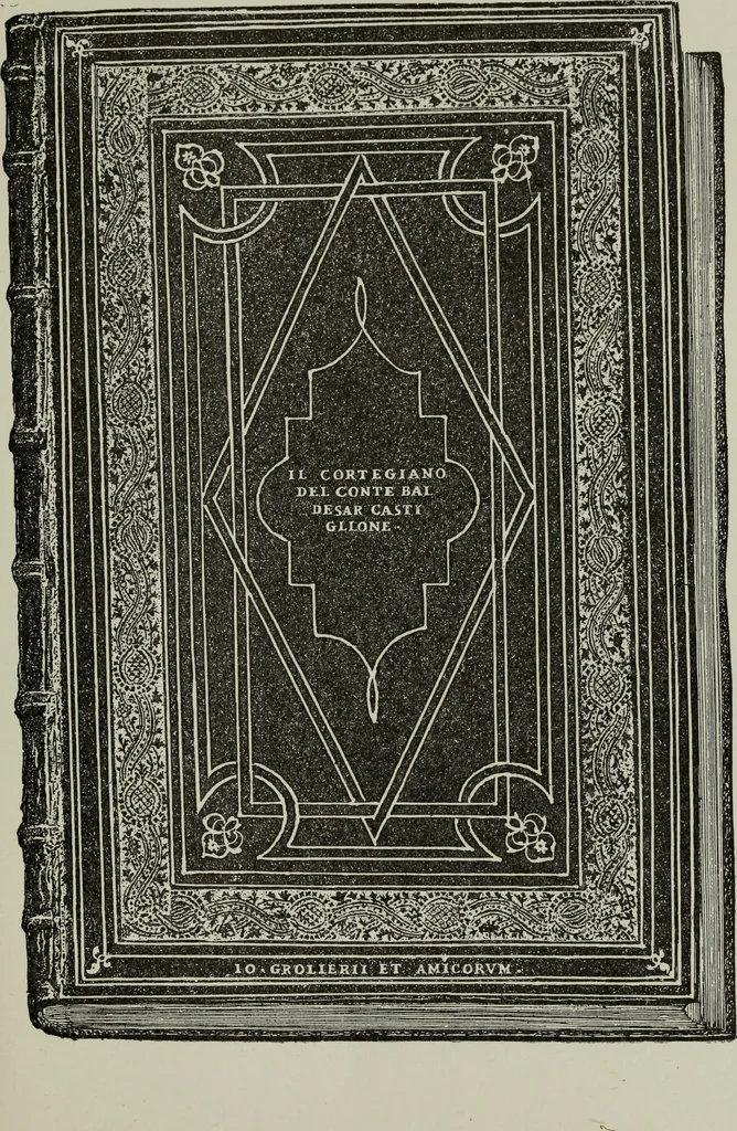 An illustration from Bookbindings old and new : notes of a book-lover, with account of the Grolier club of New York, 1896, leaf 34