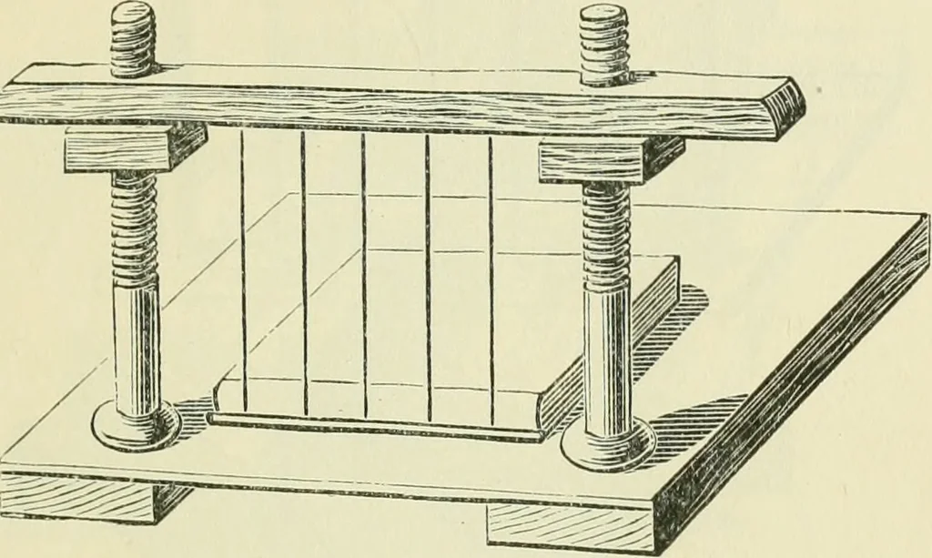An illustration from Bookbinding, with numerous engravings and diagrams, 1907, leaf 16