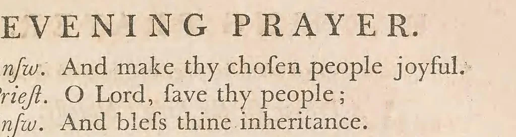 An illustration from The Book of common prayer : and administration of the sacraments, and other rites and ceremonies of the church, according to the use of the Church of England : together with the Psalter or Psalms of David, pointed as they are to be sung or said in churches, 1762, leaf 73