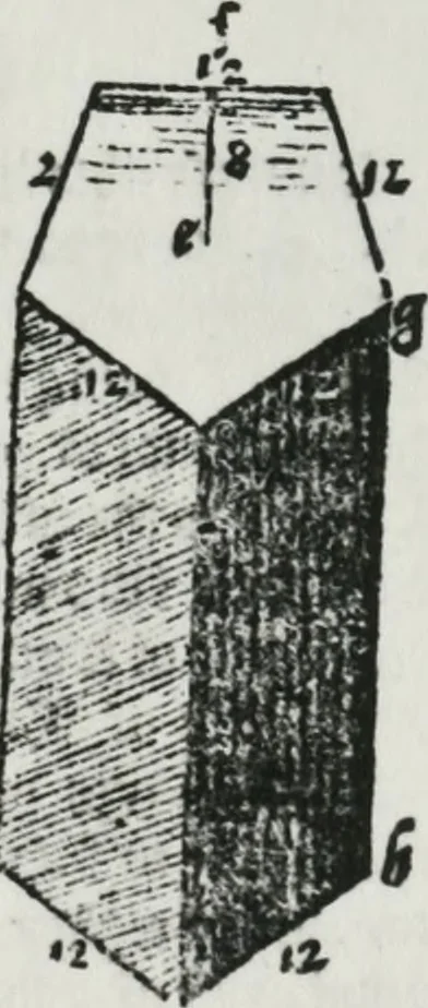 An illustration from A booke named Tectonicon, brieflie shewing the exact measuring, and speedie reckoning all manner of land, squares, timber, stone, steeples, pillers, globes, etc. ... With other things pleasant and necessarie, most conducible for surueyers, landmeaters, ioyners, carpenters, and masons, 1605, leaf 34