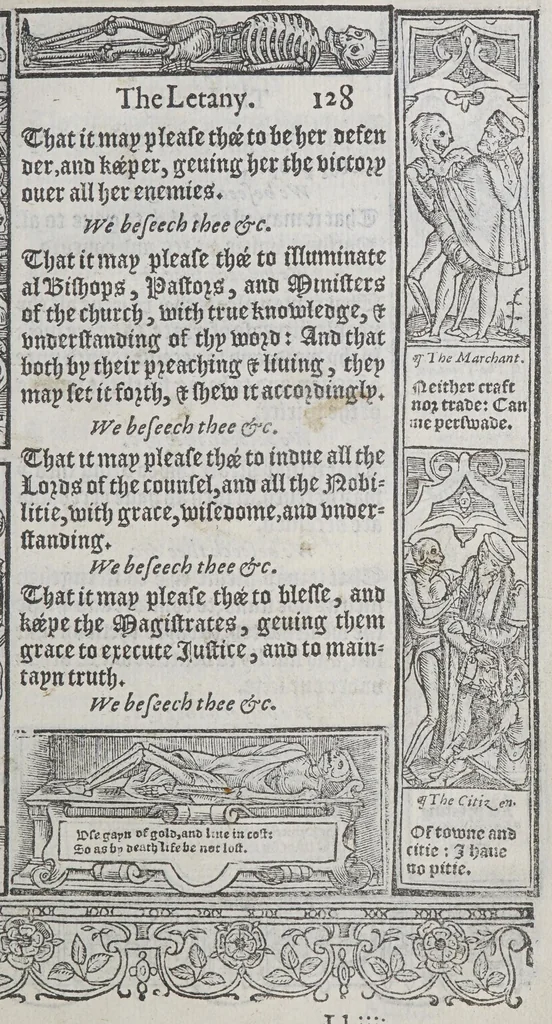 An illustration from A booke of Christian prayers, : collected out of the auncie[n]t writers, and best learned in our tyme, worthy to be read with an earnest mynde of all Christians, in these daungerous and troublesome dayes, that God for Christes sake will yet still be mercyfull vnto vs., 1578, leaf 273