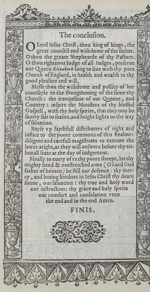 An illustration from A booke of Christian prayers, : collected out of the auncie[n]t writers, and best learned in our tyme, worthy to be read with an earnest mynde of all Christians, in these daungerous and troublesome dayes, that God for Christes sake will yet still be mercyfull vnto vs., 1578, leaf 294