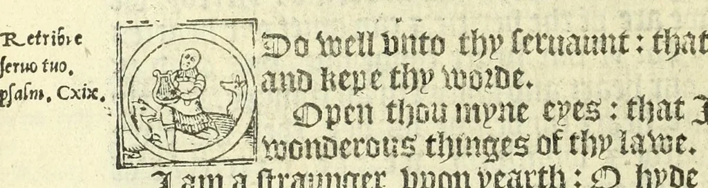 An illustration from The booke of the common prayer and administracion of the sacramentes : and other rites and ceremonies of the Churche : after the vse of the Churche of England, 1549, leaf 186