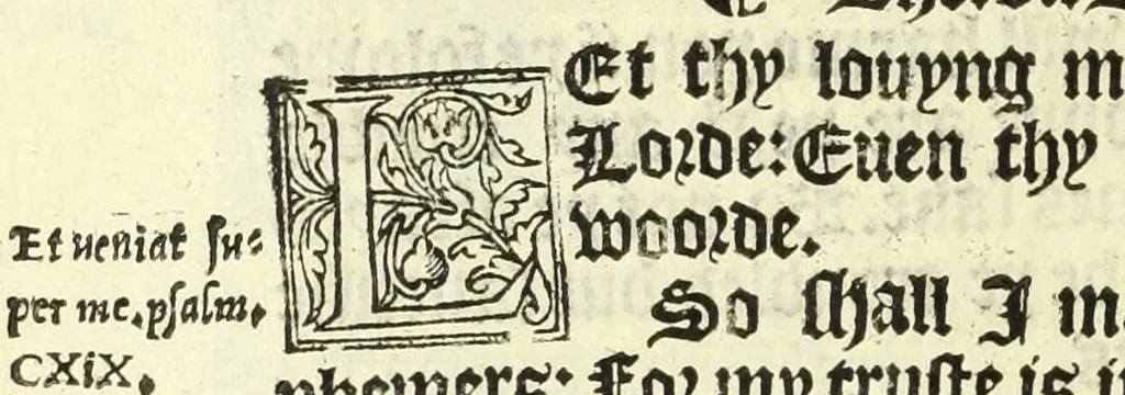 An illustration from The booke of the common prayer and administracion of the sacramentes : and other rites and ceremonies of the Churche : after the vse of the Churche of England, 1549, leaf 192