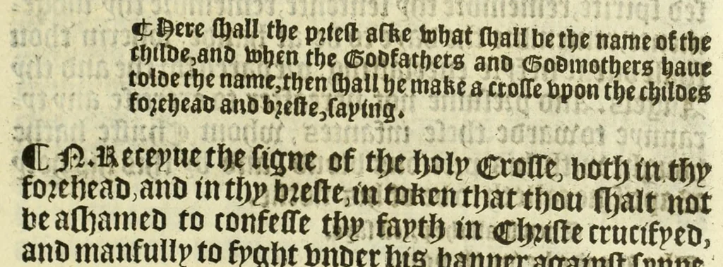 An illustration from The booke of the common prayer and administracion of the sacramentes : and other rites and ceremonies of the Churche : after the vse of the Churche of England, 1549, leaf 309