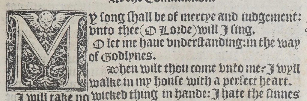 An illustration from The booke of the common prayer and administracion of the sacramentes, and other rites and ceremonies of the Churche: after the vse of the Churche of England., 1549, leaf 155