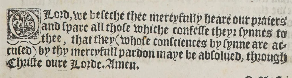 An illustration from The booke of the common prayer and administracion of the sacramentes, and other rites and ceremonies of the Churche: after the vse of the Churche of England., 1549, leaf 335