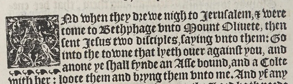 An illustration from The booke of the common prayer and administracion of the sacramentes, and other rites and ceremonies of the Churche: after the vse of the Churche of England., 1549, leaf 40