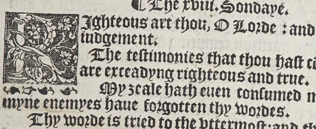 An illustration from The booke of the common prayer and administracion of the sacramentes, and other rites and ceremonies of the churche: after the vse of the Churche of England., 1549, leaf 167