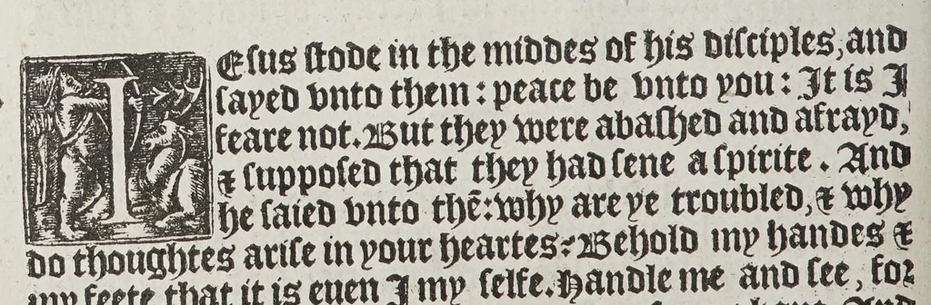An illustration from The booke of the common prayer and administracion of the sacramentes, and other rites and ceremonies of the churche: after the vse of the Churche of England., 1549, leaf 136