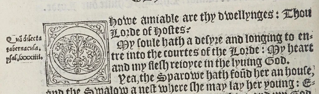 An illustration from The booke of the common prayer and administracion of the sacramentes, and other rites and ceremonies of the churche: after the vse of the Churche of England., 1549, leaf 144