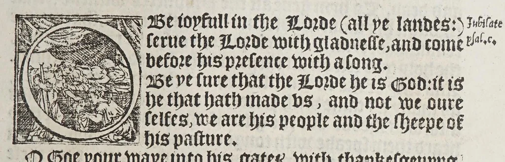 An illustration from The booke of the common prayer and administracion of the sacramentes, and other rites and ceremonies of the churche: after the vse of the Churche of England., 1549, leaf 153
